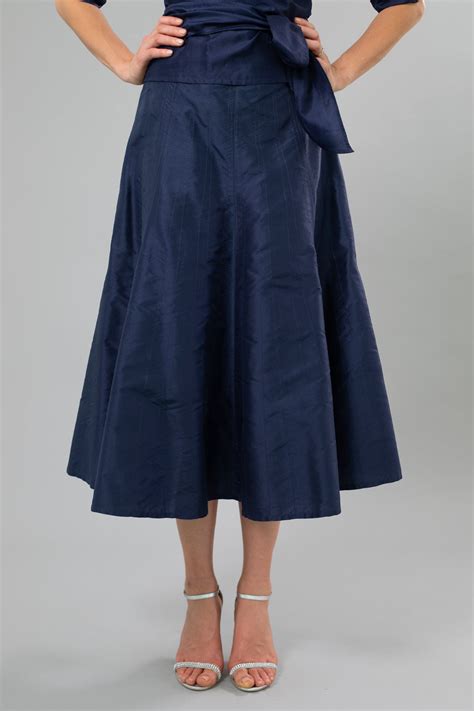 navy blue formal skirt.